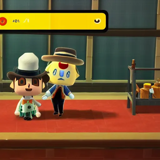 Prompt: a still of from the movie a clockwork orange crossover with the game animal crossing : new leaf