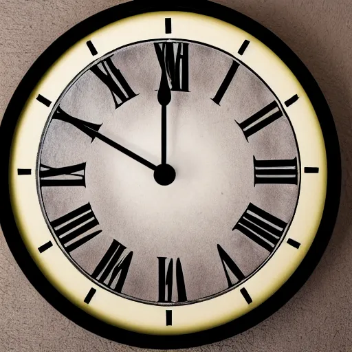 Image similar to photo of a clock with human features