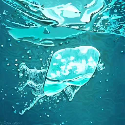 Image similar to icy submerged transparendigitalart leaked aquatic noticing