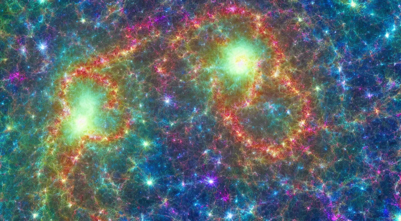 Image similar to endless fractal seen inside galaxies in outspace, hyperdetailed, 4 k