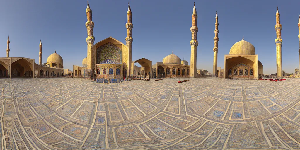 Image similar to equirectangular view of the nasir al - mulk mosque in iran