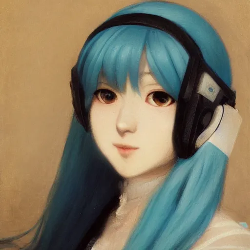 Image similar to Hatsune Miku by Camille Corot