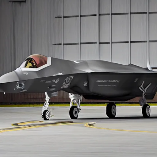 Image similar to The F-35 in the style of the Space Shuttle, black belly, white cloth top