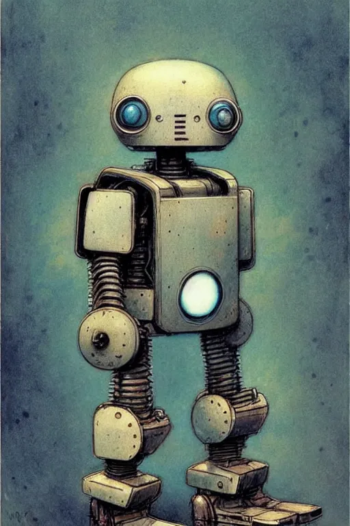 Prompt: (((((1970s robot . muted colors.))))) by Jean-Baptiste Monge !!!!!!!!!!!!!!!!!!!!!!!!!!!