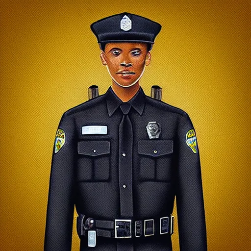 Image similar to “Donut dressed as police officer, digital art, 4k, award winning”