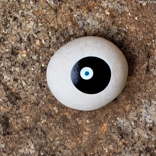 Image similar to small boulder with googly eyes