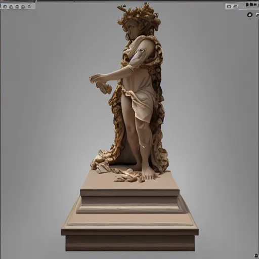 Prompt: baroque vaporwave statue, trending on art station, 4k UHD, 8k, painting illustration, high detail, rendered in unreal engine, 3d render, god rays, volumetric lighting, award winning, photorealistic, clear face