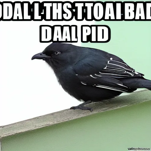 Image similar to deal with it bird