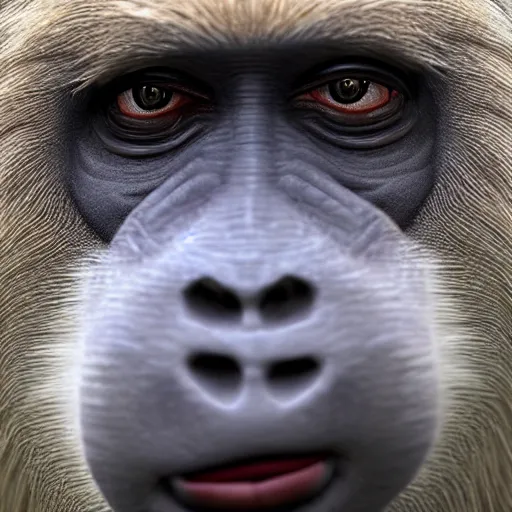 Image similar to boris johnson as a baboon, photorealistic, highly detailed 8 k