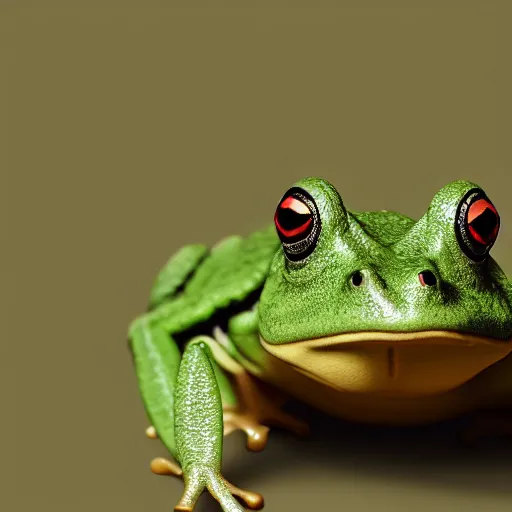 Prompt: digital art of a frog with a mustache wearing a hat, beeple, very detailed, 8 k render, depth of field