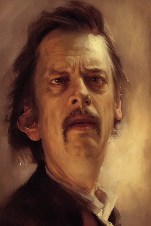 Image similar to beautiful portrait of anthropomorphic loaf of bread steve buscemi, art by anders zorn, wonderful masterpiece by greg rutkowski, beautiful cinematic light, american romanticism thomas lawrence, greg rutkowski