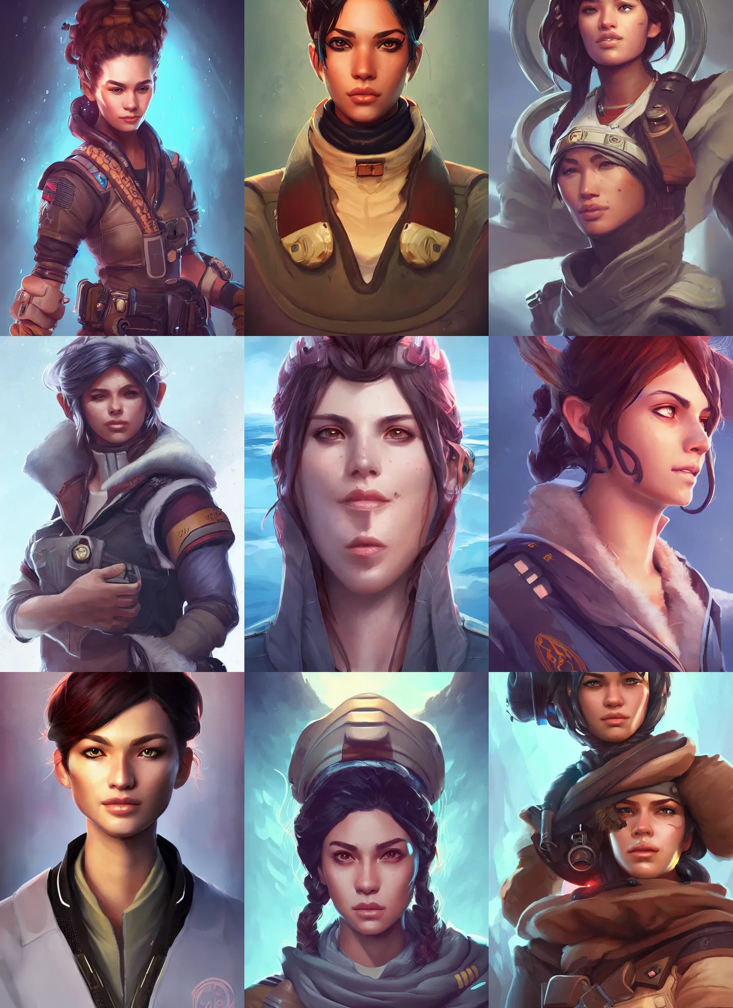 Prompt: beautiful portrait of Boat Captain who looks like Loba Apex Legends , character design by Ross Tran, detailed, soft lighting