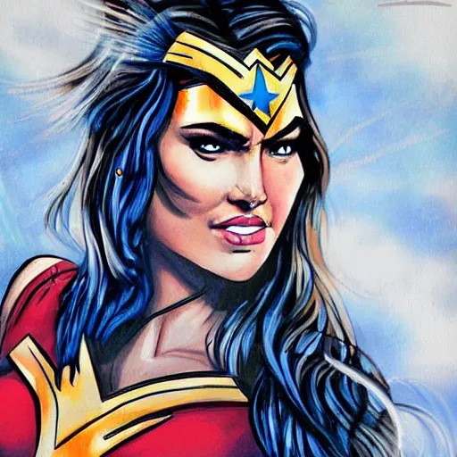 Image similar to wonderwoman paint by Guilherme Freitas