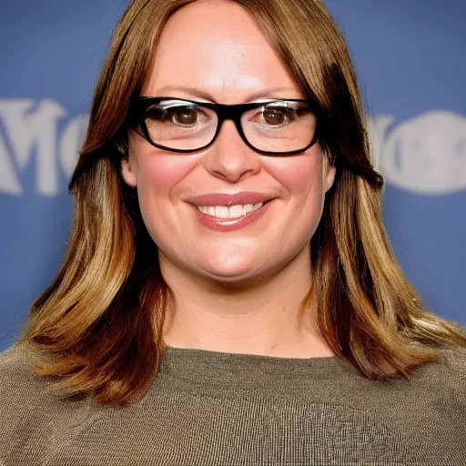 Prompt: 4 5 year old french and swedish woman, brown hair!, looks kind of like chubby candace cameron, wears oprah glasses, music phd, from wheaton illinois