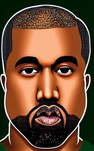 Prompt: a portrait of kanye west in the style of a fantasy tabletop rpg