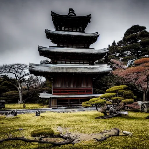 Image similar to photo of an old abandoned Japanese temple