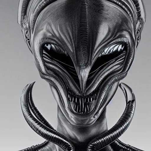 Prompt: queen alien from alien ( 1 9 7 9 film ) attached to someone's face hyperdetailed, artstation, cgsociety, 8 k