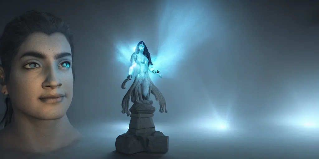 Image similar to 8 k uhd shiva the destroyer, volumetric lighting