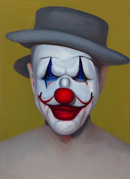 Prompt: clown, asymmetric, oil paint, raytracing, by the student