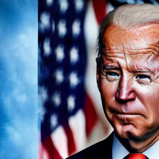 Prompt: joe biden in the purge, portrait