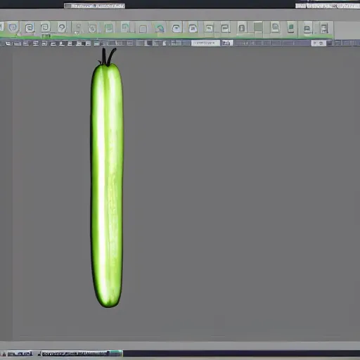 Prompt: cucumber modelled in autocad inventor