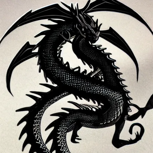 Image similar to foreground black dragon