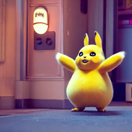 Image similar to fat detective Pikachu