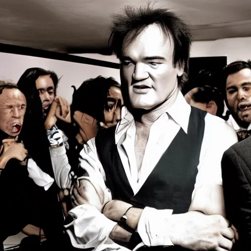 Prompt: feet on quentin tarantino face