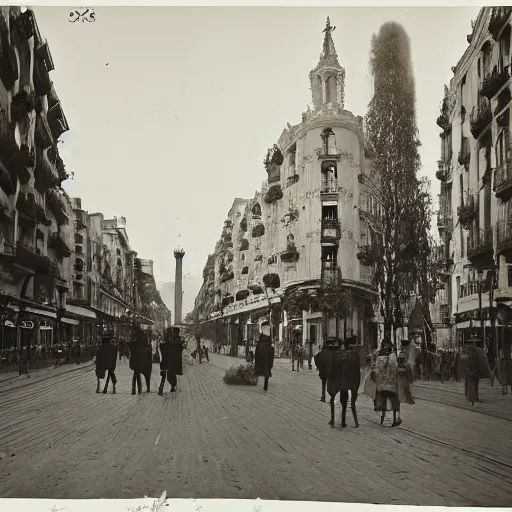 Image similar to barcelona in 1 9 1 2, la rambla
