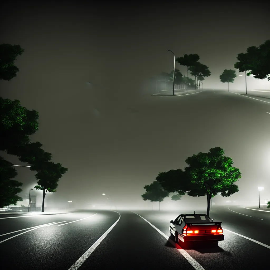 Prompt: JZX90 twin turbo drift middle of empty street, Kanto Region, misty night, cinematic color, photorealistic, highly detailed,