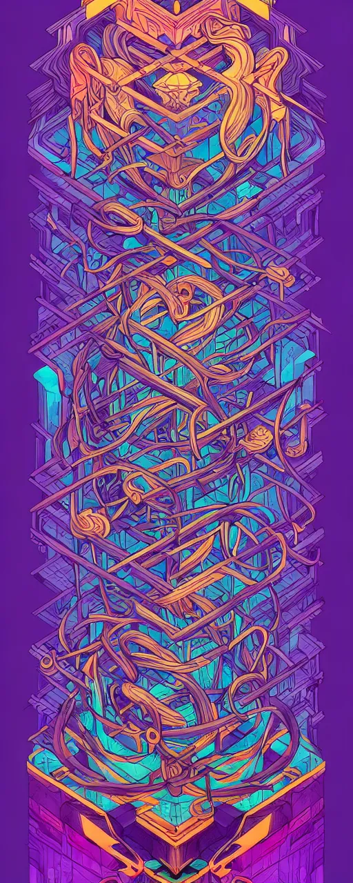 Image similar to arcane twisted turn of fate abstraction, centered award winning ink pen illustration, isometric abstract illustration by dan mumford, edited by craola, technical drawing by beeple and tooth wu, tiny details by artgerm and watercolor girl, symmetrically isometrically centered