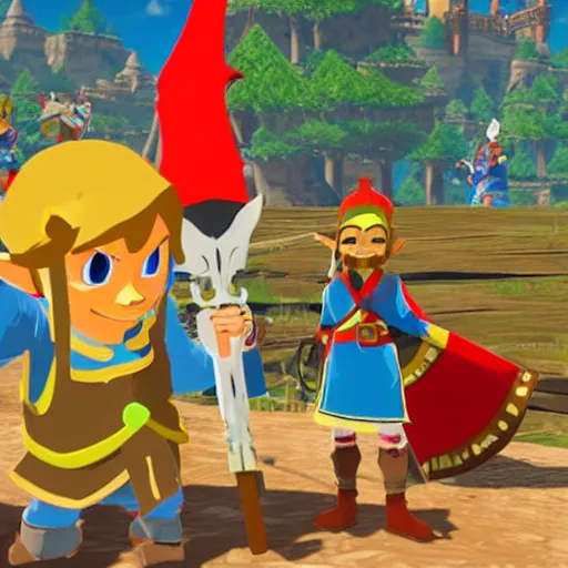 Image similar to Sinterklaas in The Legend of Zelda Breath of the Wild