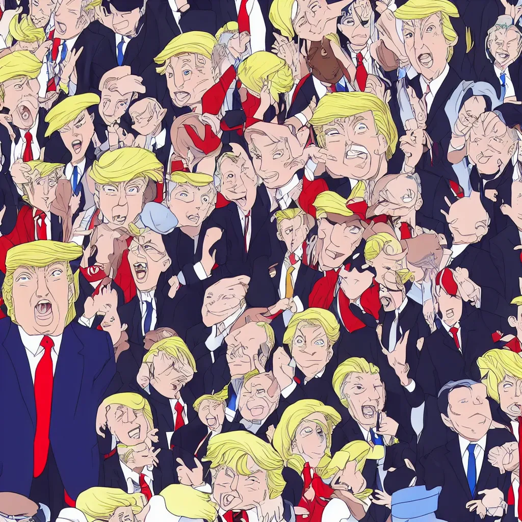 Image similar to donald trump anime