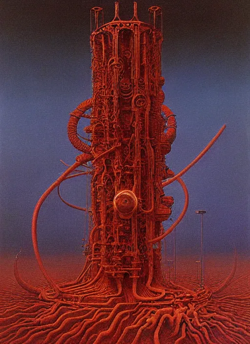 Prompt: machinery of creation occult reactor highly detailed painting by zdzisław beksinski 8 k