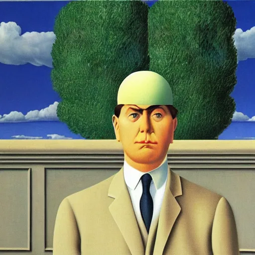 Prompt: wallpaper by magritte