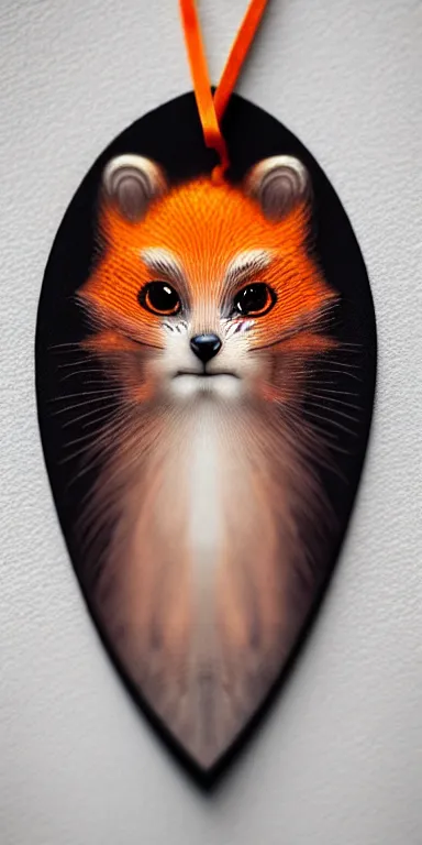 Image similar to cute animal bookmark by charlie bowater and anna dittmann and artgerm and clemens ascher, portrait, intricate, elegant, orange mist, product shot, macro, symmetrical face, highly detailed, dramatic lighting, sharp focus, octane render, trending on artstation, artstationhd, artstationhq, unreal engine, 4 k, 8 k