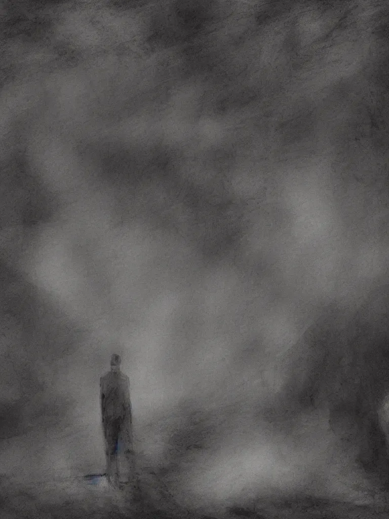 Image similar to derealization in the dark concept art, blunt borders, rule of thirds