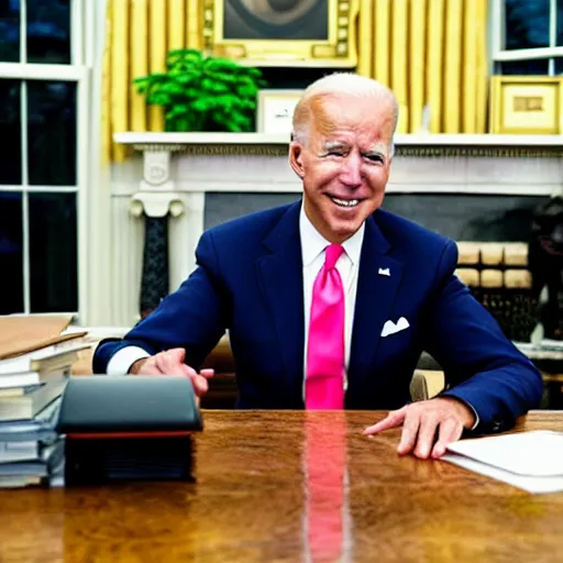 Prompt: joe biden playing using a pioneer cdj in the oval office, cdj nxs 2, high quality photo sharp focus bright direct light, shot by terry richardson