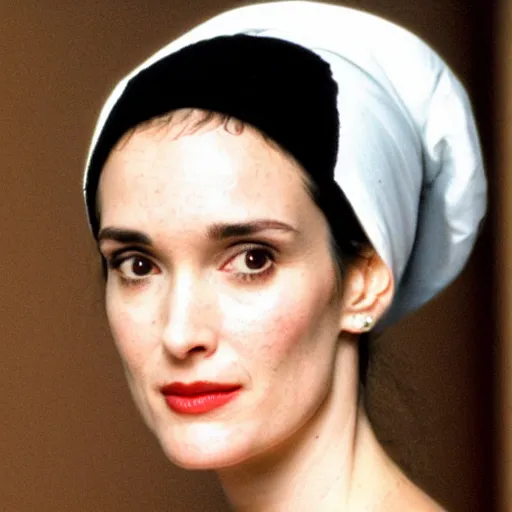 Image similar to winona ryder, girl with pearl earring