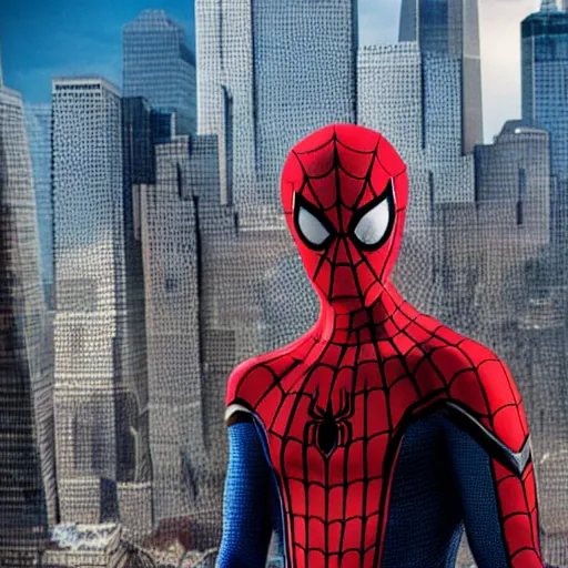 Prompt: spider-man during 9/11, 4k realistic photo