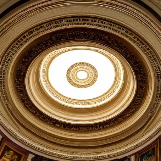 Image similar to circular ornated ceiling highly detailed