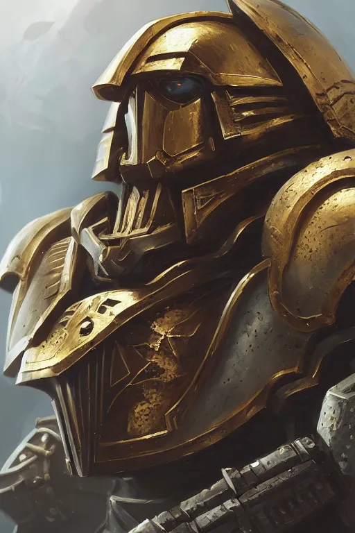 Image similar to armor portrait heros warhammer 4 0 k horus heresy fanart - the primarchs emperor by johannes helgeson animated with vfx concept artist & illustrator global illumination ray tracing hdr fanart arstation zbrush central hardmesh 8 k octane renderer comics stylized