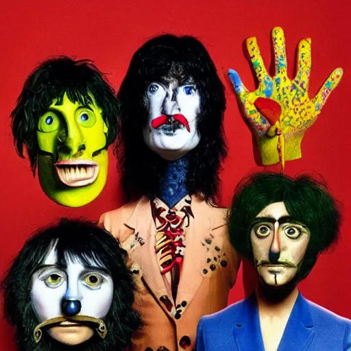 Prompt: the cast of The Mighty Boosh by Salvador Dali, 4k