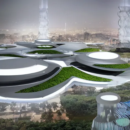 Prompt: futuristic architecture for next international exposition