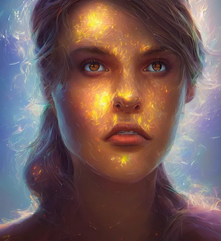 Prompt: a 3/4 face portrait of a beautiful elegant elemental entity, backlit, strong rim light, highly detailed, digital painting, HDRI, Dan Mumford, vivid colors, high contrast, 8k resolution, intricate, photorealistic, smooth