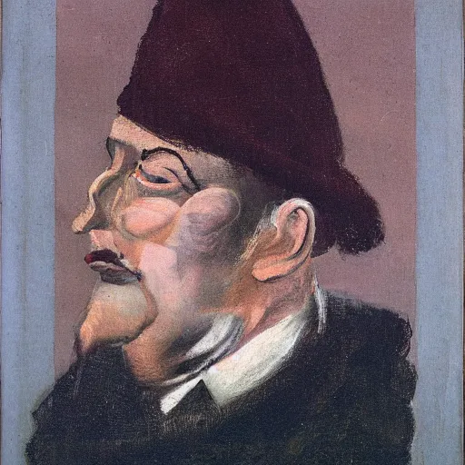 Image similar to portrait of a man by francis bacon