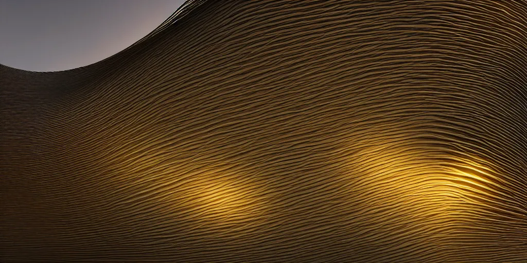 Image similar to extremely detailed stunning beautiful futuristic smooth curvilinear museum exterior, translucent gills, contrast, hyper real, high quality, 8k, 3D cinematic volumetric light, atmospheric light