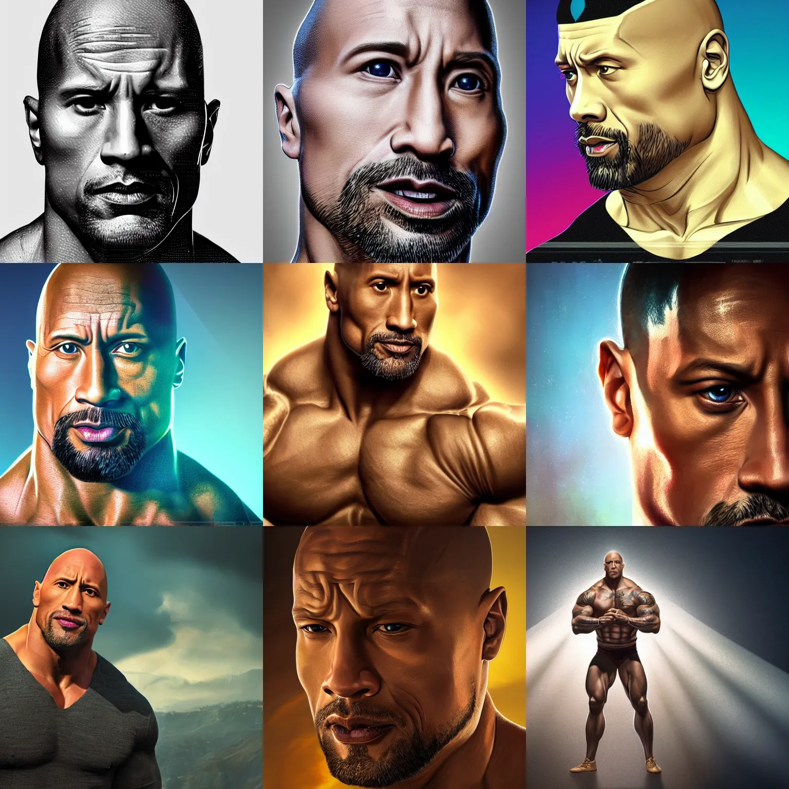 Prompt: portrait isometric drawing, dwayne johnson in ballerina, intricate, epic lighting, cinematic composition, hyper realistic, 8k resolution, unreal engine 5, by Artgerm, tooth wu, dan mumford, beeple, wlop, rossdraws, James Jean, Andrei Riabovitchev, Marc Simonetti, yoshitaka Amano, Artstation