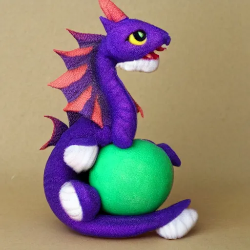 Image similar to small cute purple dragon, the dragon is hugging an orange tabby cat, soft, cozy