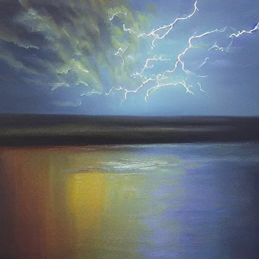 Image similar to “rain and lightning storm oil panting”